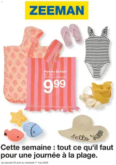 Prévisualisation de Zeeman Publicité du magasin Zeeman formulaire valide 25/04/2026