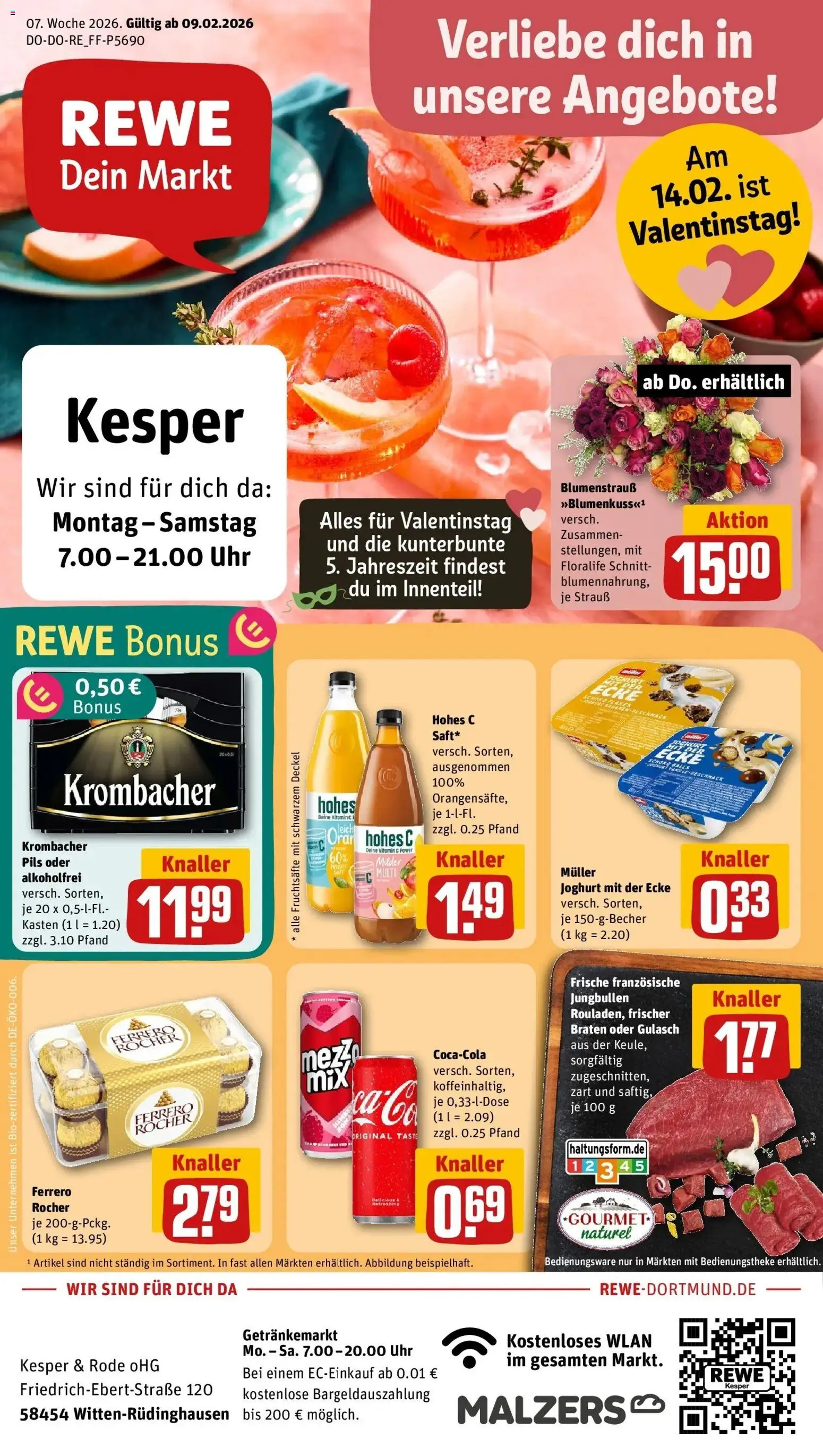 Vorschau von dem Prospekt des Geschäftes Rewe, gültig ab dem 09.02.2026