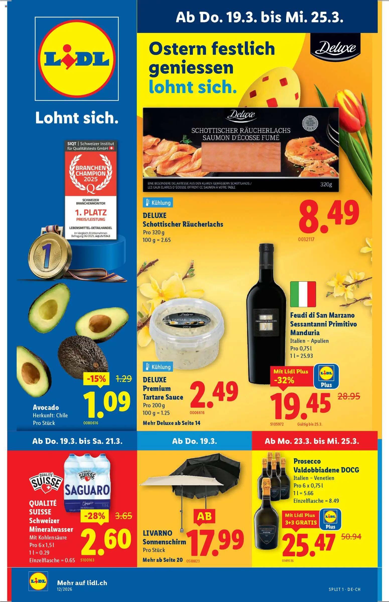Vorschau des Merkblatts Lidl aktionen vom Shop Lidl gültig von 19.03.2026 bis 25.03.2026