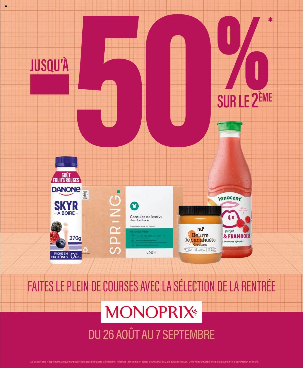 Catalogue promotionnel de la boutique Monoprix valable du 26/08/2025 - Page numéro 1