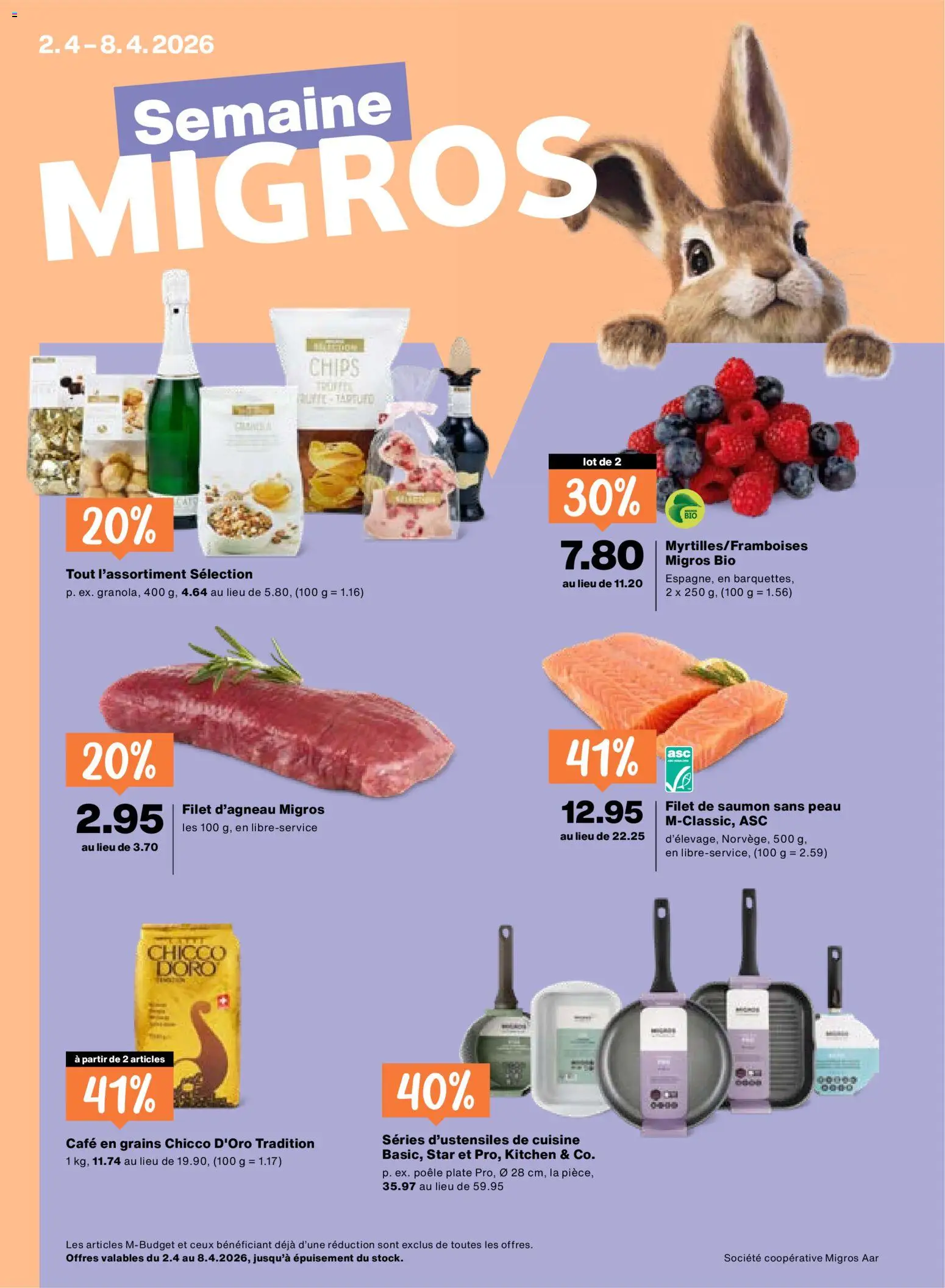 Vorschau des Merkblatts Migros aktionen FR vom Shop Migros gültig von 02.04.2026 bis 08.04.2026