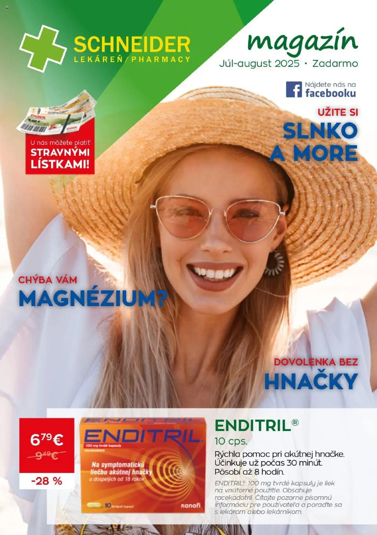 Schneider lekáreň Leták (01.07. - 31.08.2025) - Akčná ponuka