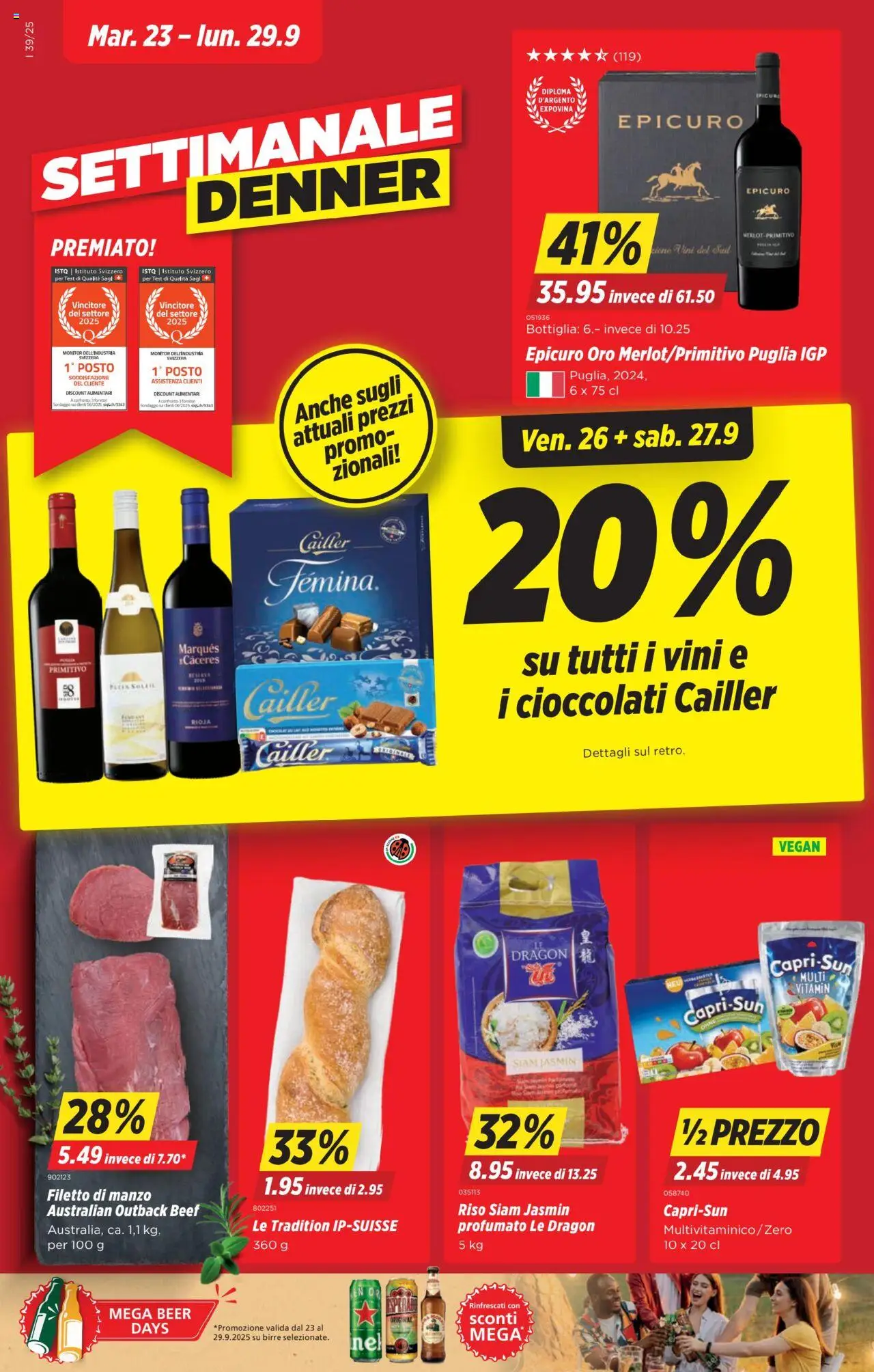 Denner Aktionen IT ab 23.09.2025 - Seitennummer 1