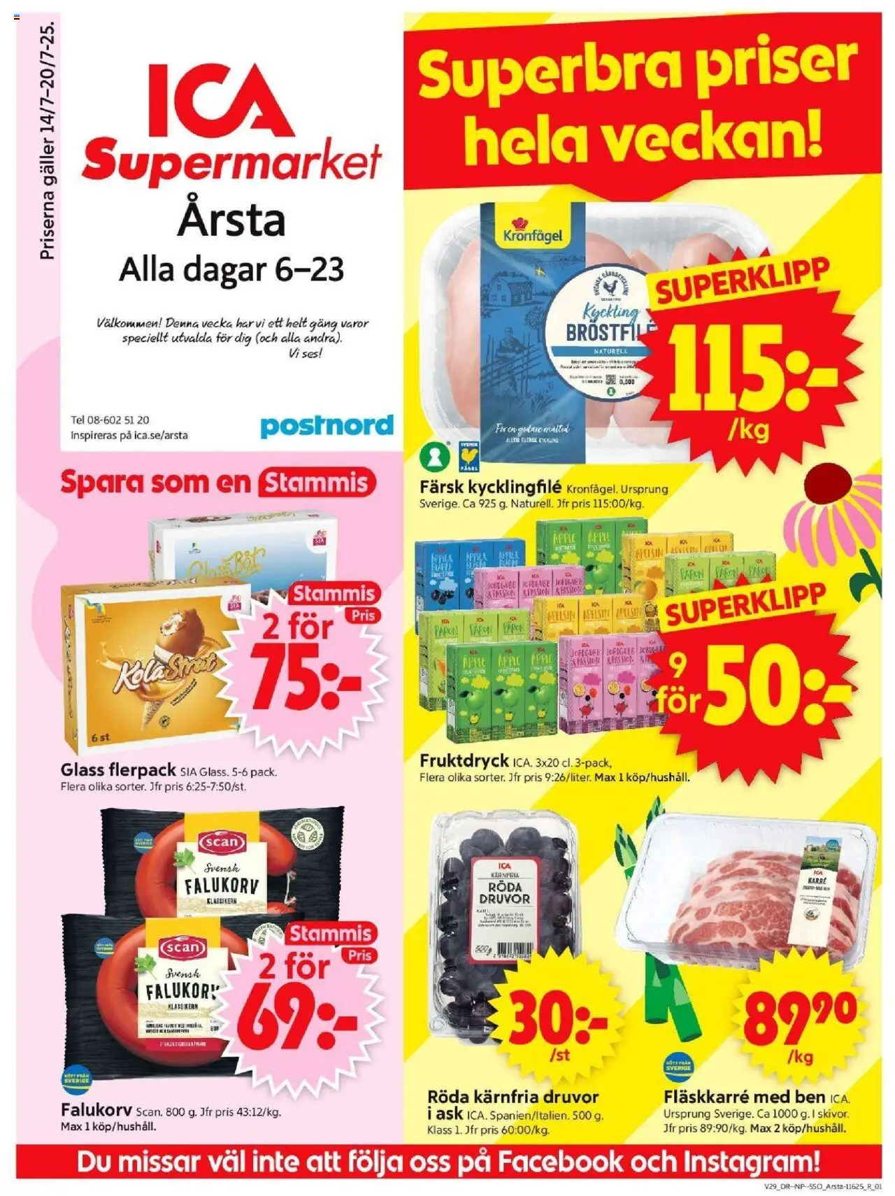 Stockholm är giltig 14/07 2025 > Veckans Erbjudanden gäller från 14/07/2025 till 20/07/2025 sidnummer 1