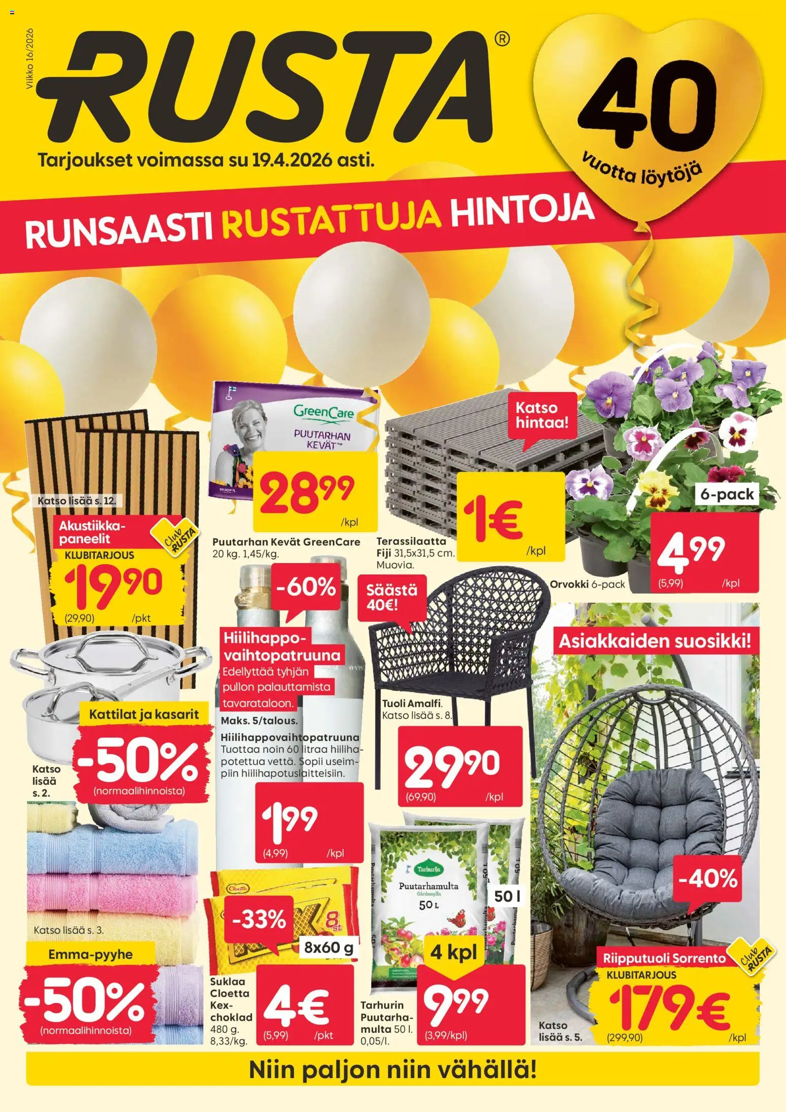 Kaupan Rusta Rusta tarjoukset esikatselu, voimassa 13/04/2026