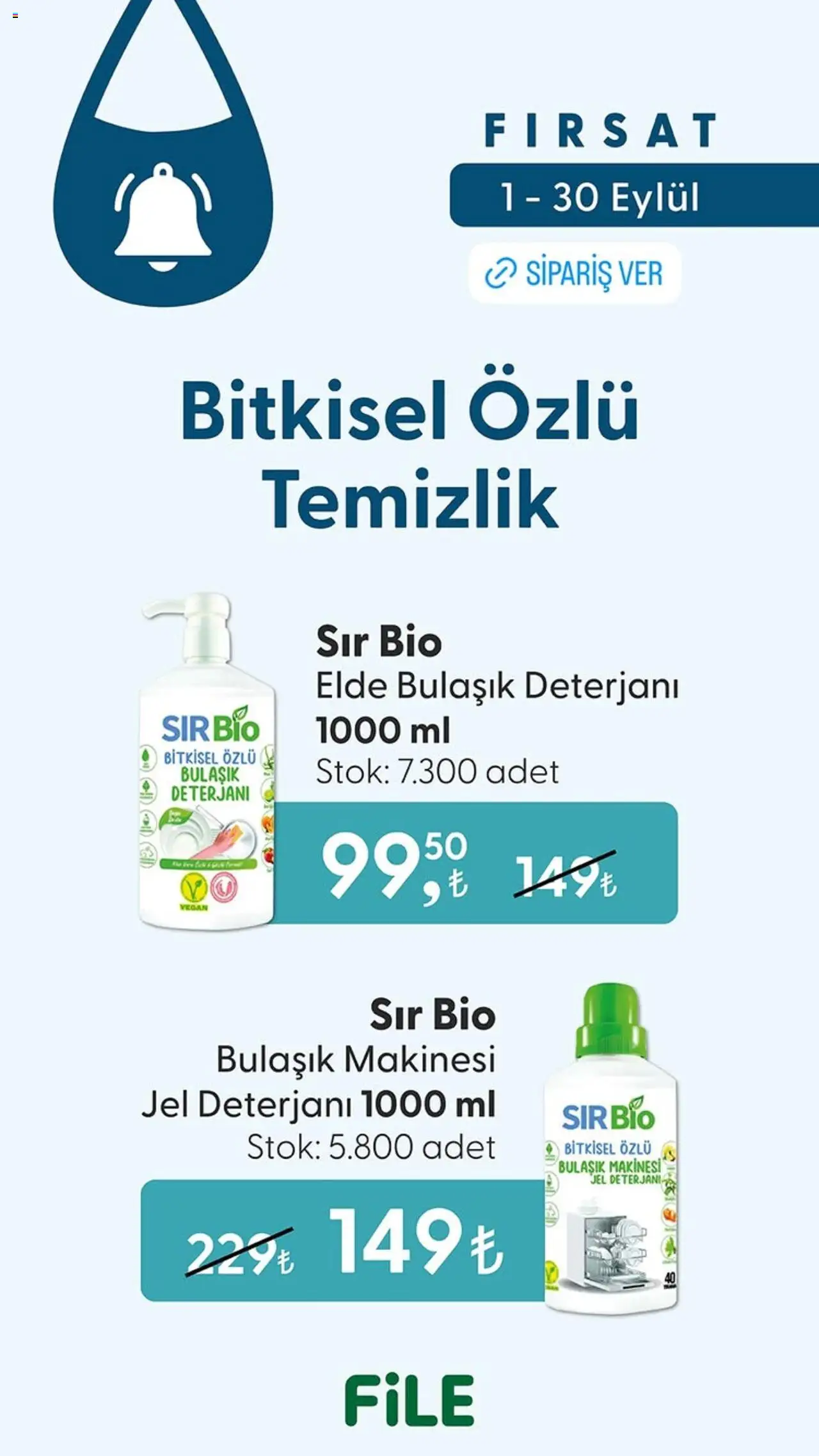 File Market İndirim (Pazartesinden itibaren 01 Eylül 2025) - Sayfa numarası 1 - Bulaşık makinesi, Bulaşık deterjanı