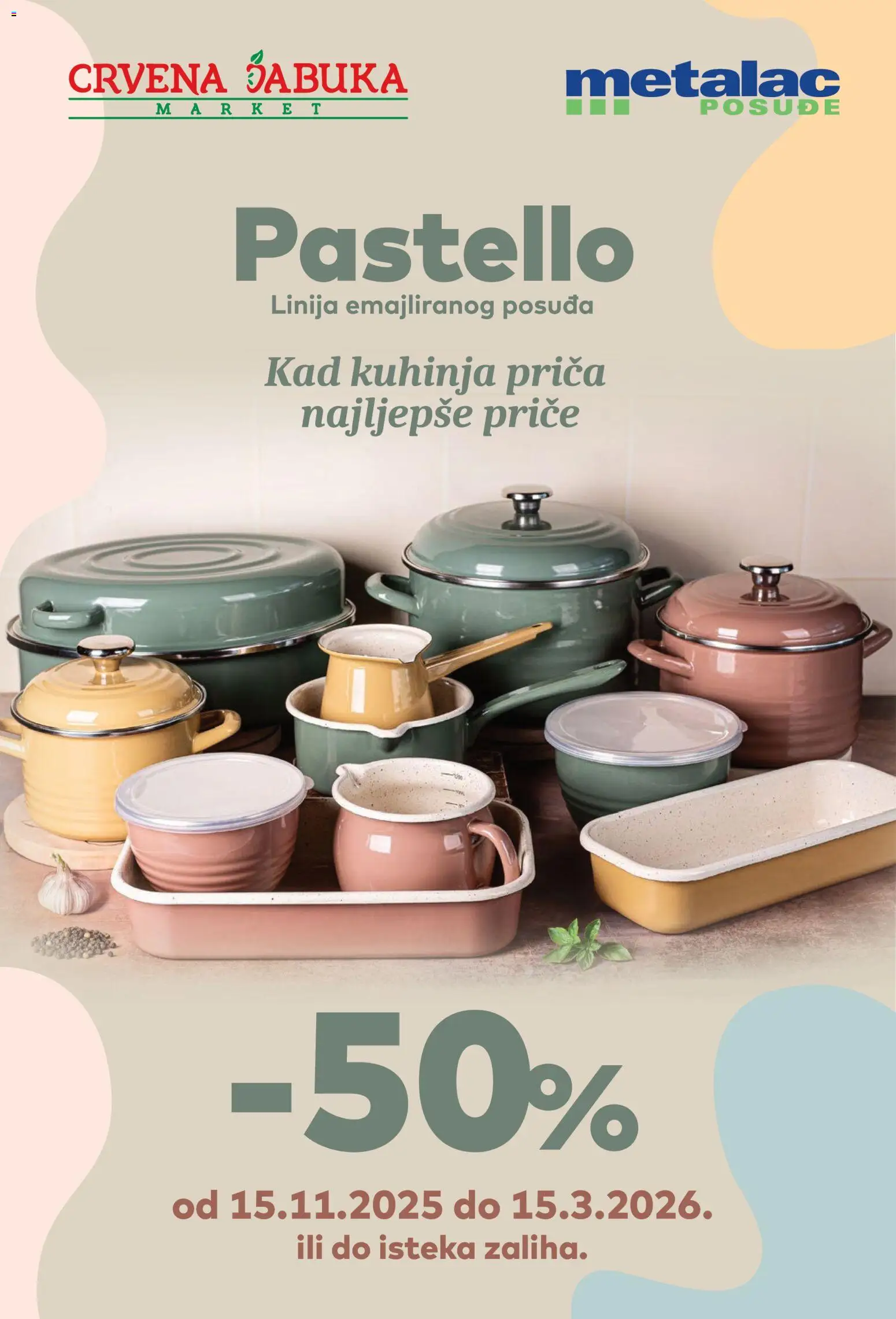 Pregled letka Crvena jabuka market i Metalac trgovine Crvena jabuka vrijedi od 2025.11.15
