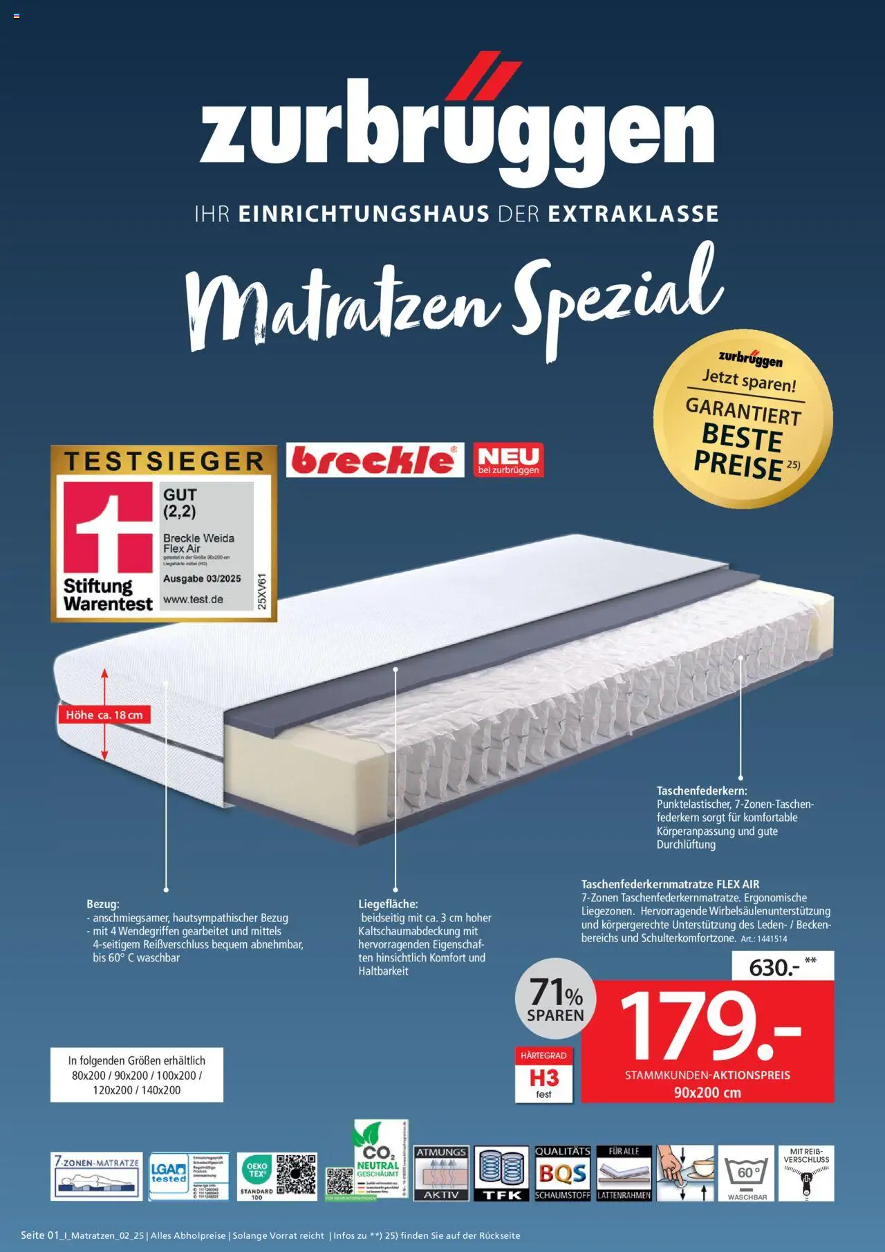 Zurbrüggen Matratzen Spezial (vom 16.07.2025 - 31.10.2025)