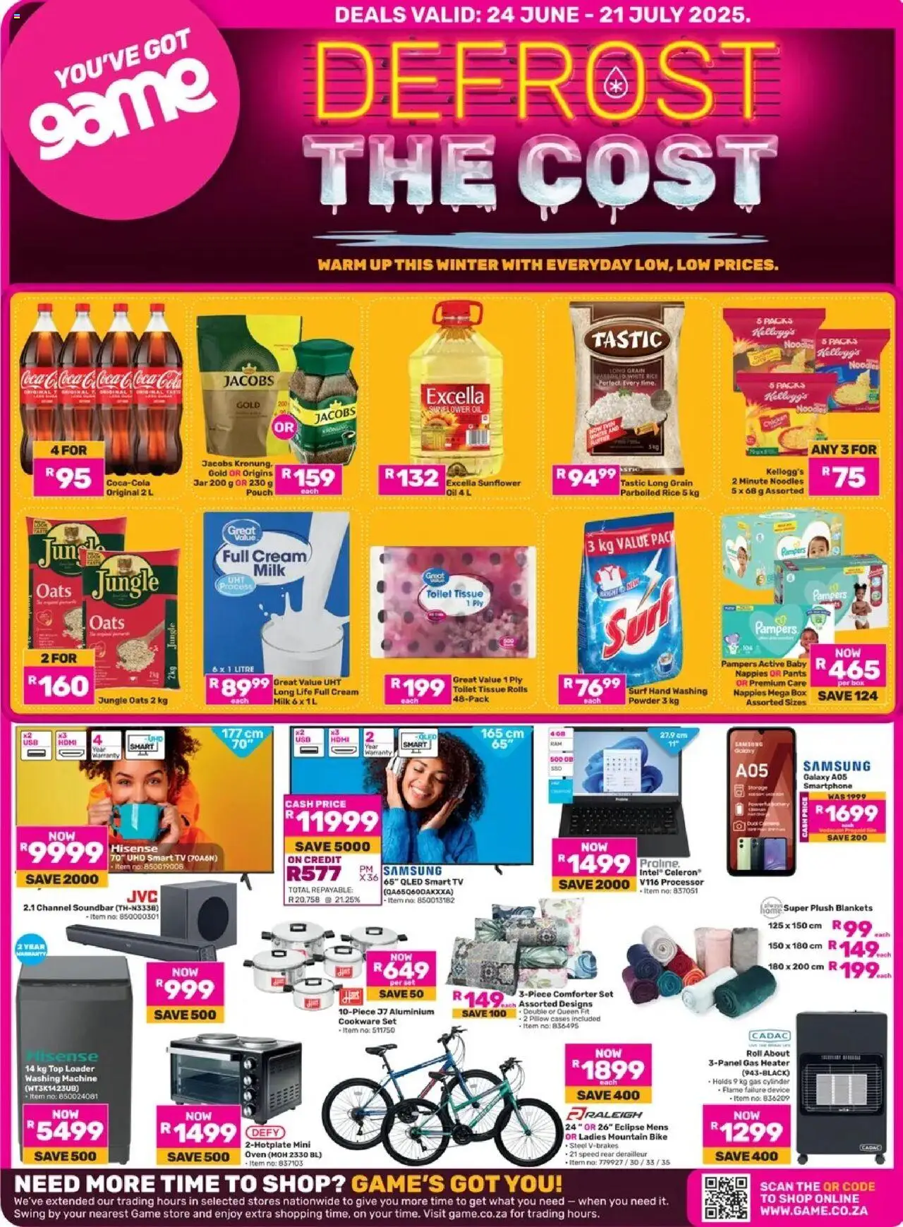  Game Defrost The Cost (24/06/2025) - special deals - Page 1 - Box, Chicken, Cream, Game, Tv, Parboiled rice, Sunflower oil, Sunflower