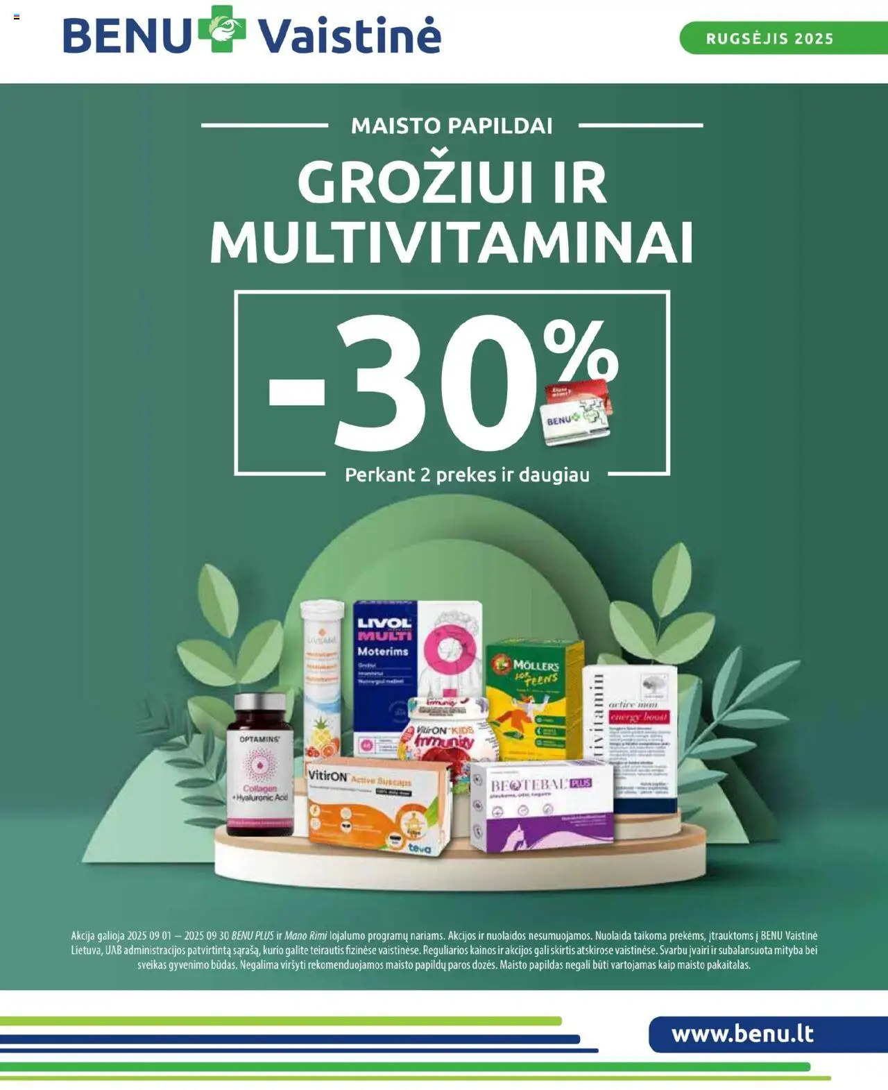 BENU leidinys galioja nuo 2025.09.01 – puslapio numeris 1