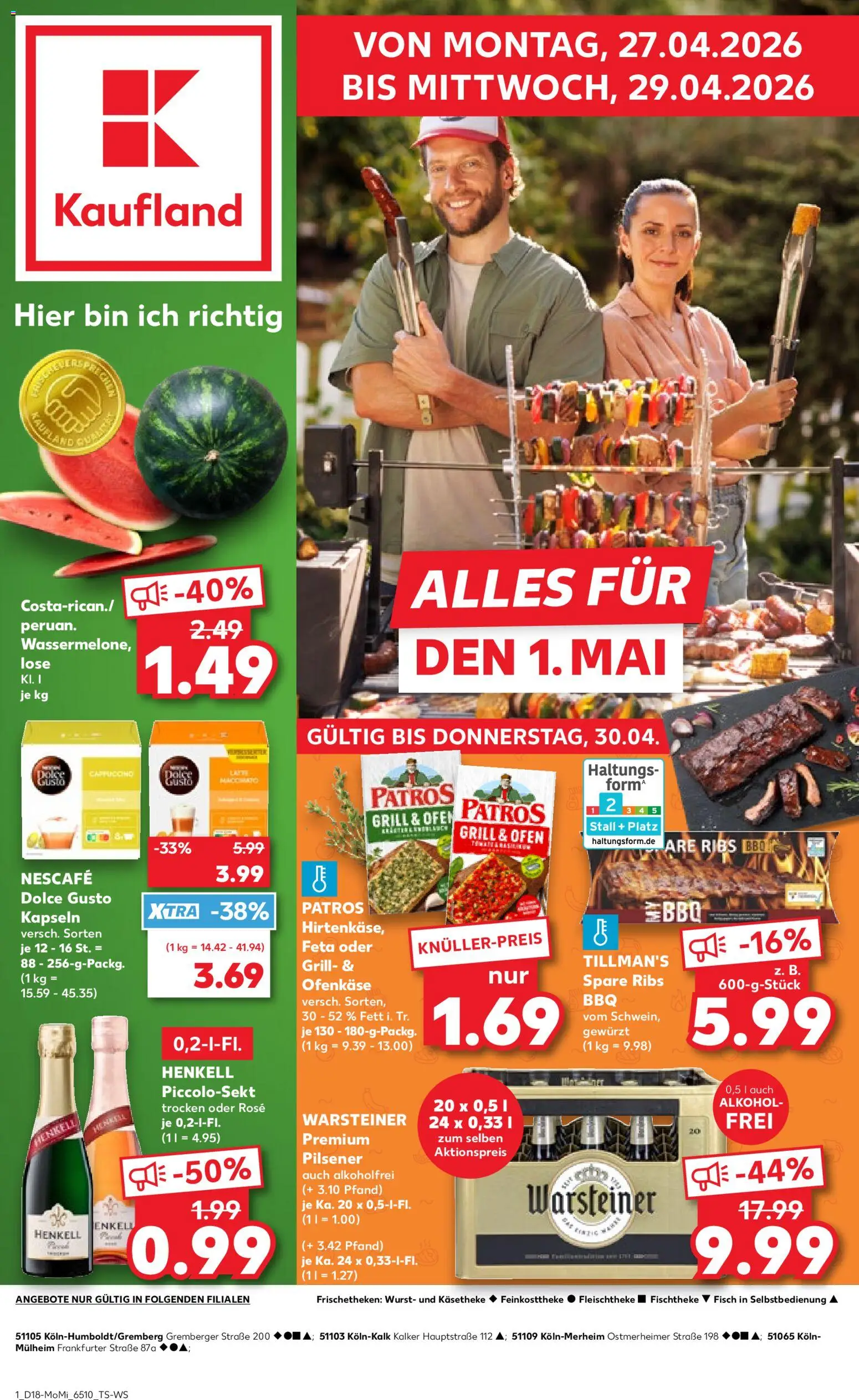 Voorbeeld van Kaufland DE - DE Folder Köln van winkel Kaufland DE geldig vanaf 27-04-2026