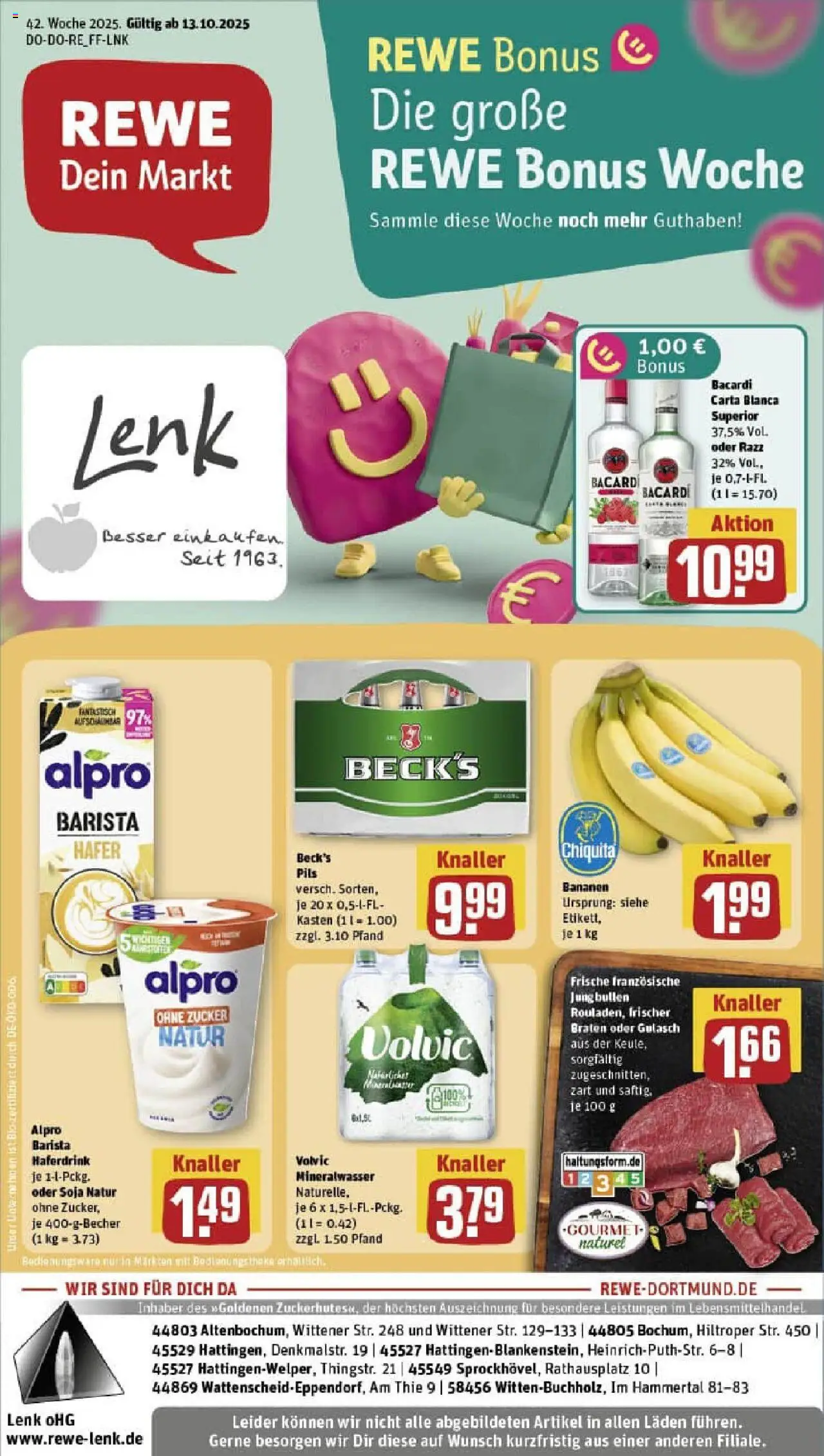 REWE Prospekt ab 13.10.2025 nächste Woche - Prospekt Hattingen	