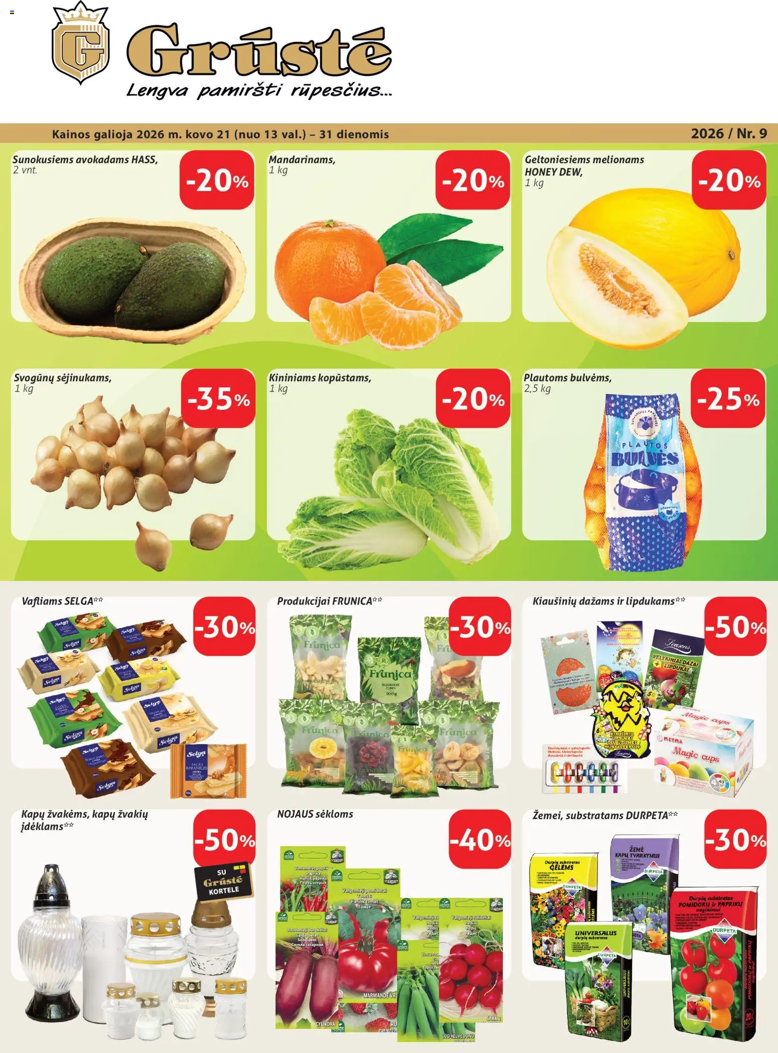 GRUSTE parduotuvės leidinio GRUSTE leidinys galiojančio nuo 2026.03.21 peržiūra
