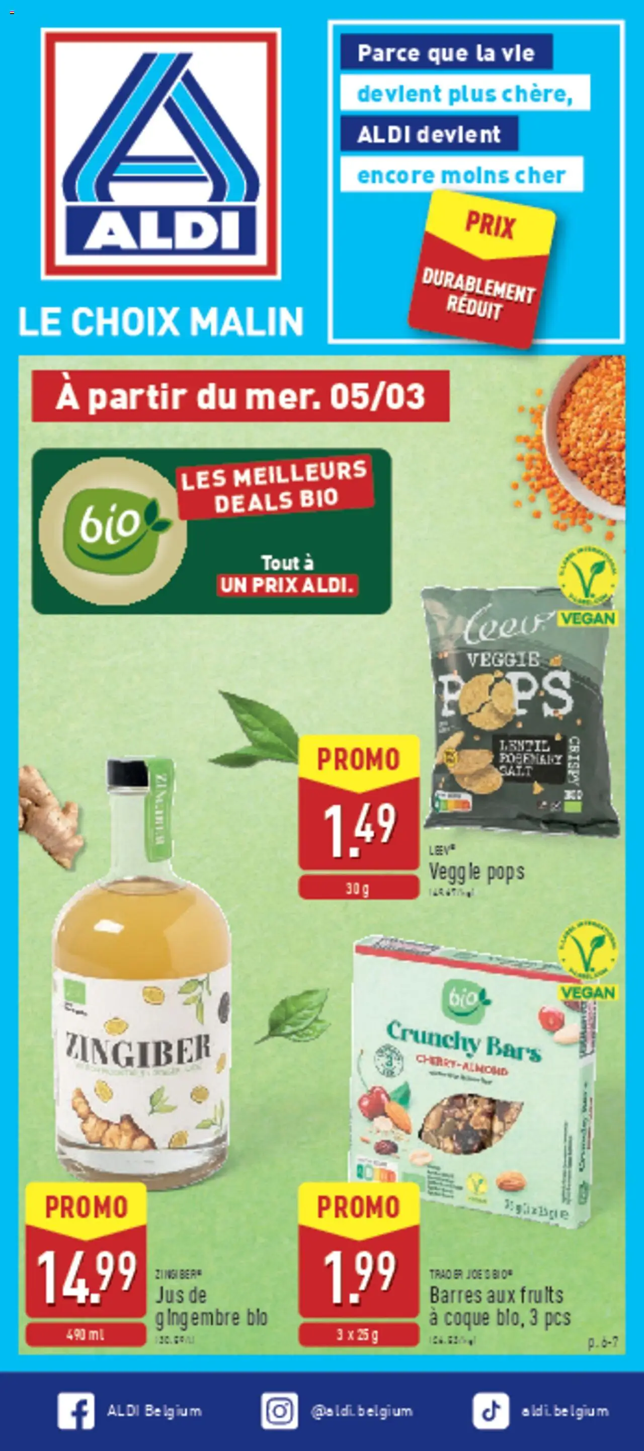 Aldi shop Folder de la semaine 10 geldig vanaf 03/03/2025 - Paginanummer 1