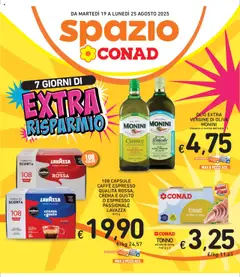 Anteprima dell'opuscolo Volantino Extra Risparmio dal negozio Spazio Conad valido da 19/08/2025