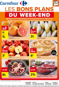 Prévisualisation de Les bons plans du week-end du magasin Carrefour formulaire valide 28/11/2025