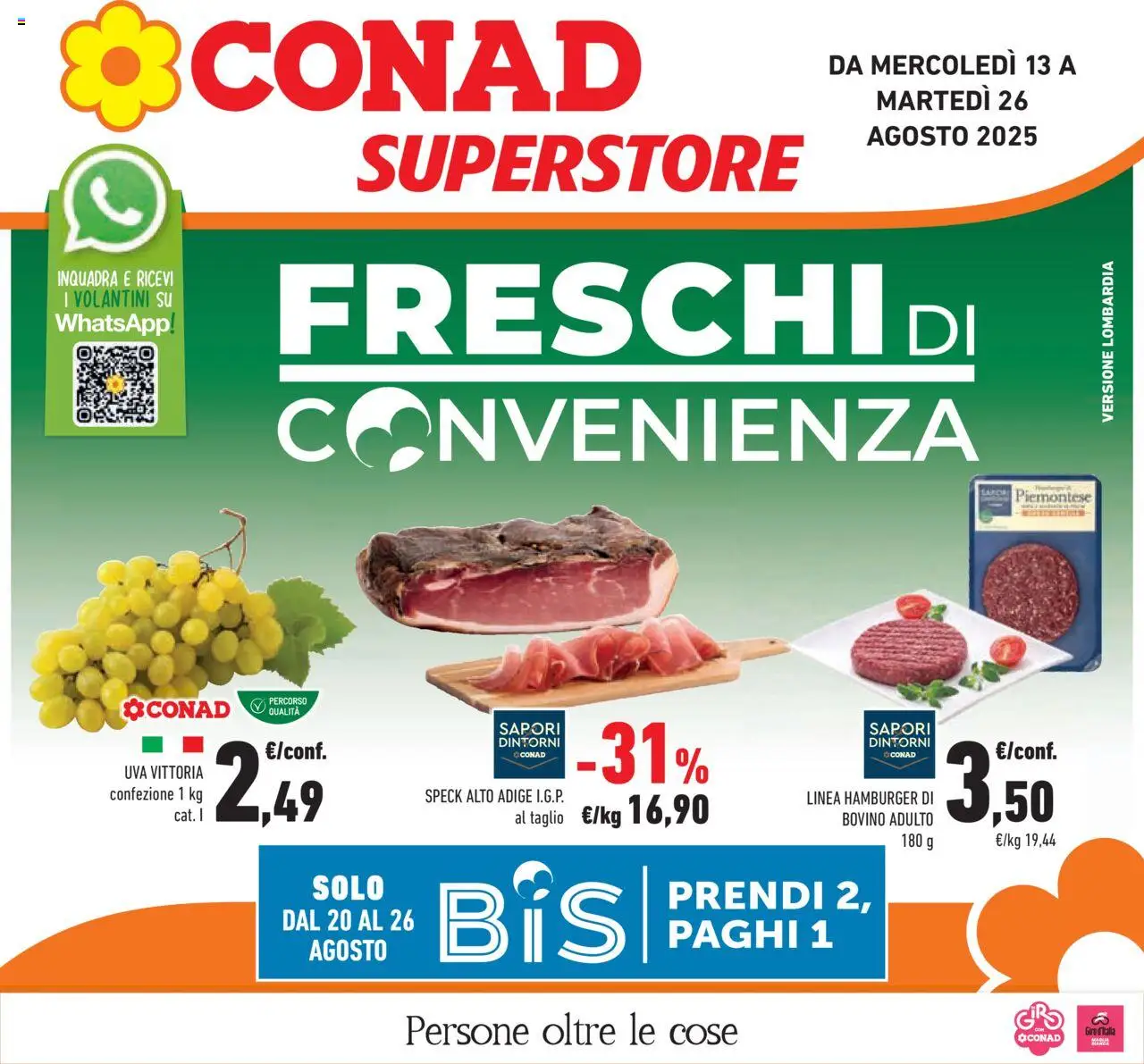 Volantino Conad valido da 13/08/2025 numero di pagina 1