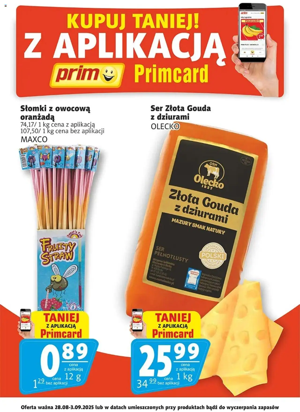 Prim Market Promocje Primcard od 28.08.2025 - Nowa Gazetka - Numer strony 1