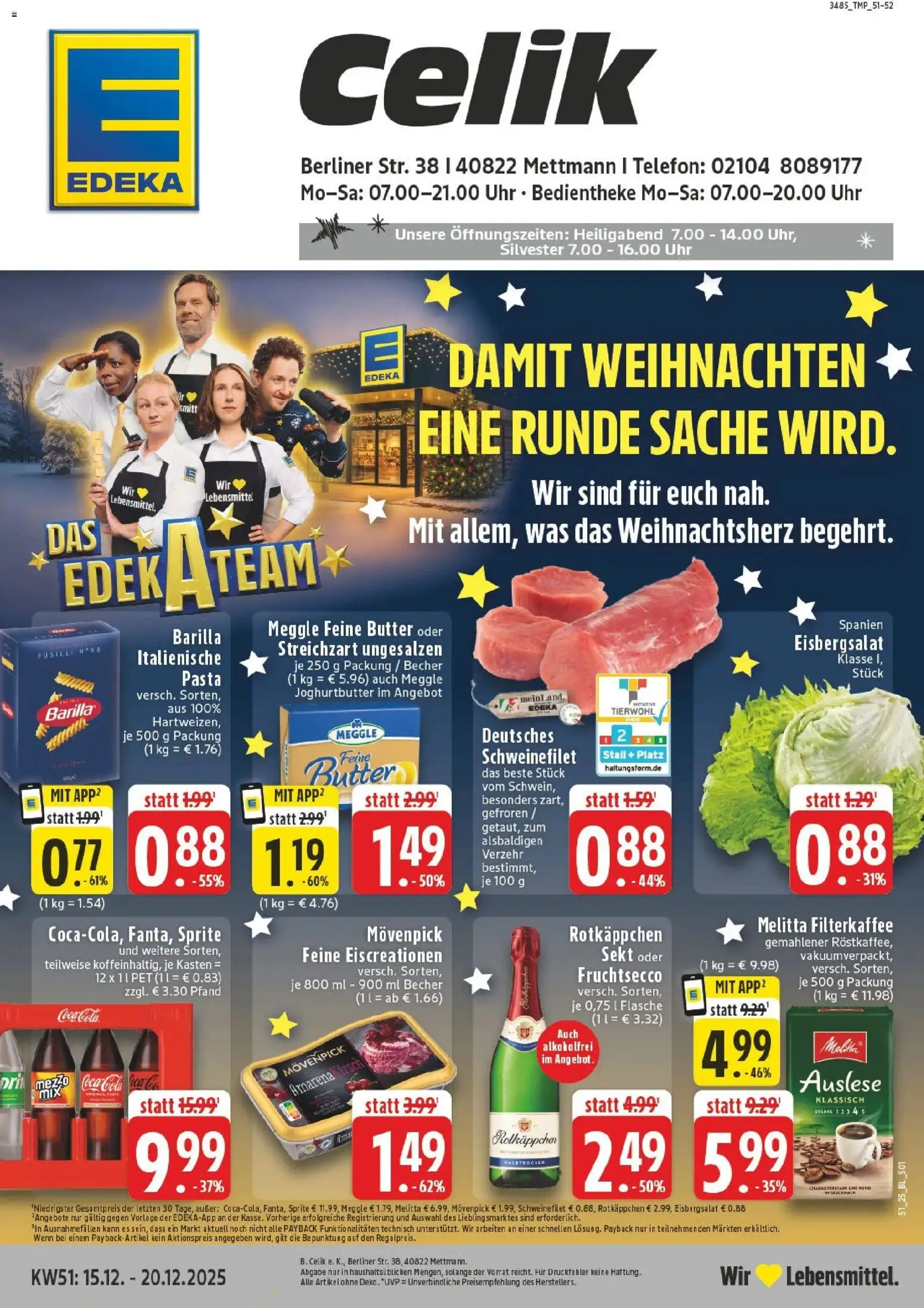 Vorschau von dem Prospekt des Geschäftes Edeka, gültig ab dem 15.12.2025