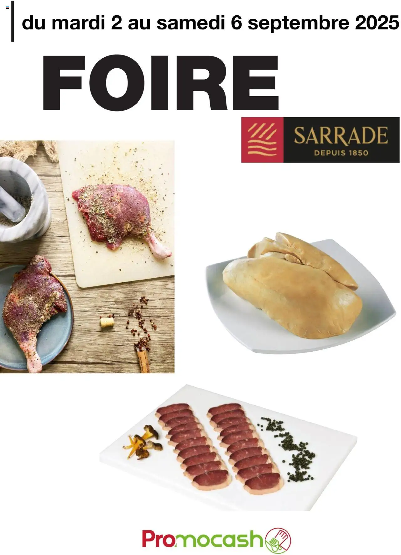 Foire Sarrade du 2 au 6 sept de la boutique Promocash valable du 02/09/2025 - Page numéro 1