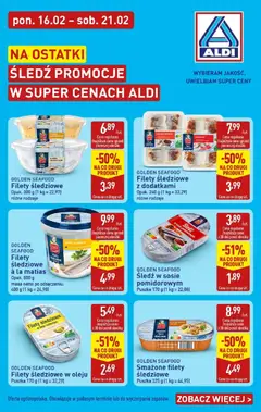 Pogląd gazetki "Na ostatki śledzie" ze sklepu Aldi ważnej od 16.02.2026