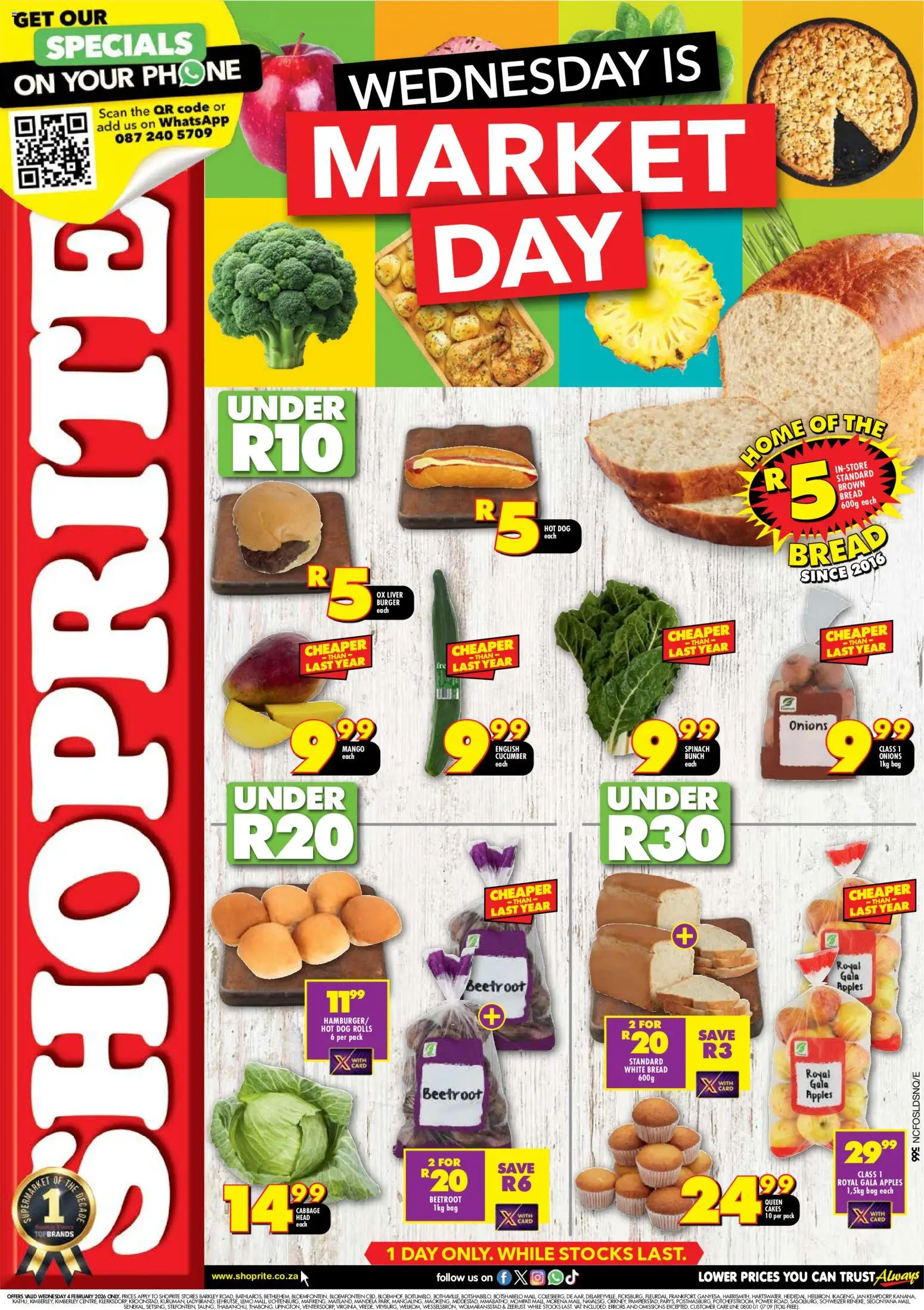 Preview of Shoprite flyer valid from 04/02/2026 - Apples, Phone, Bag, Bread, Onions