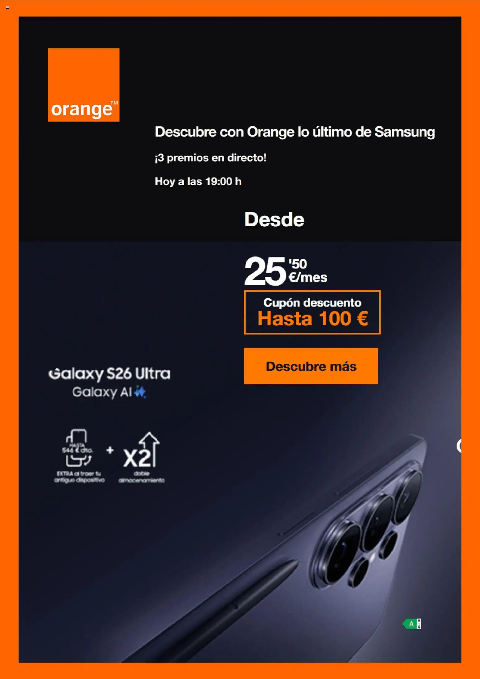 Vista previa del folleto de la tienda Orange válido desde el 25/02/2026 