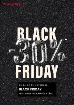 Prévisualisation de Black Friday du magasin Monoprix formulaire valide 24/11/2025
