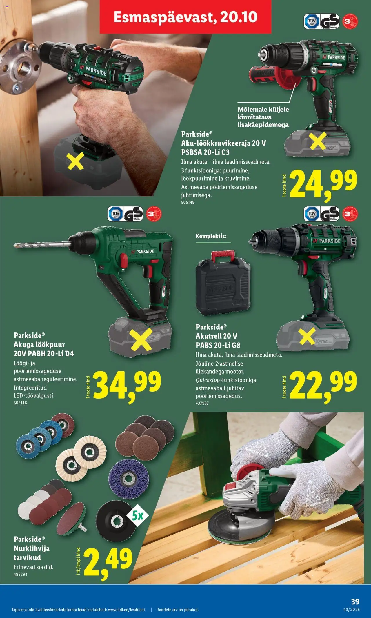 Lidl kliendilehe eelvaade alates 2025.10.20