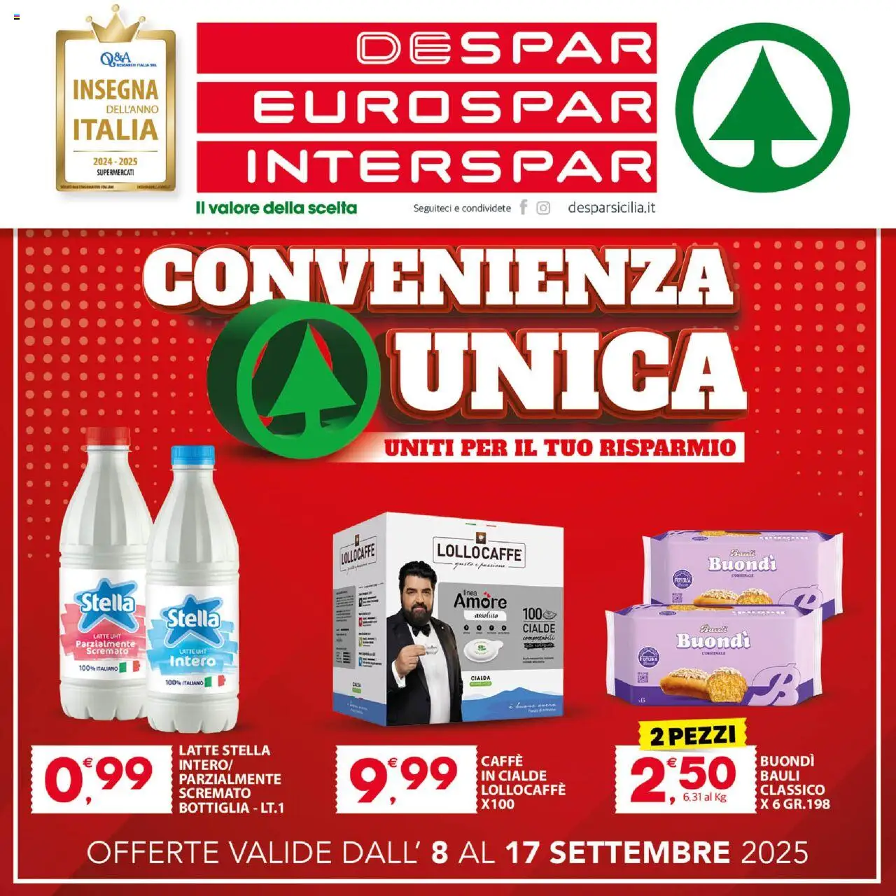 Volantino Eurospar valido da 08/09/2025 numero di pagina 1