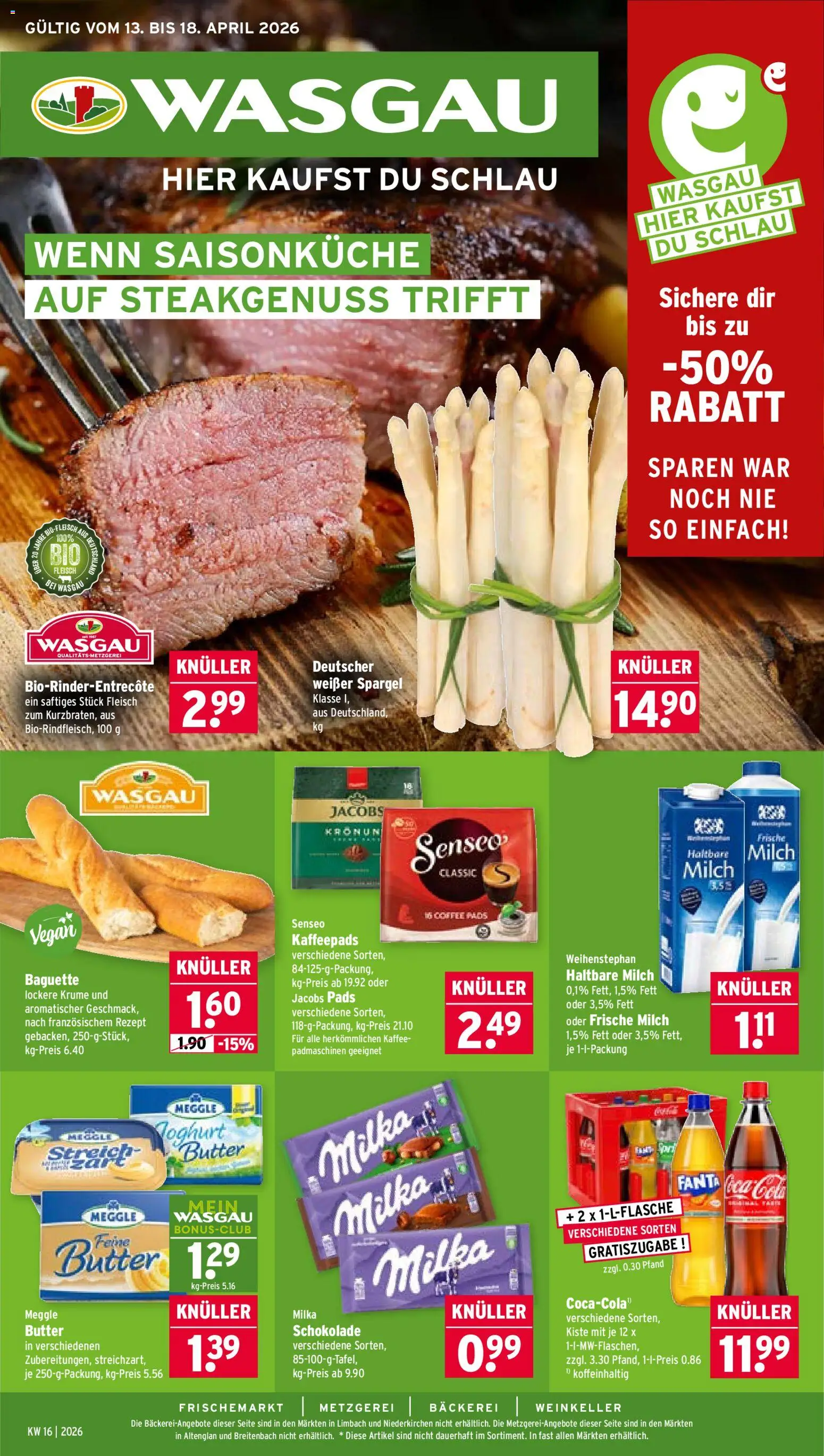 Vorschau von dem Prospekt des Geschäftes Wasgau, gültig ab dem 13.04.2026