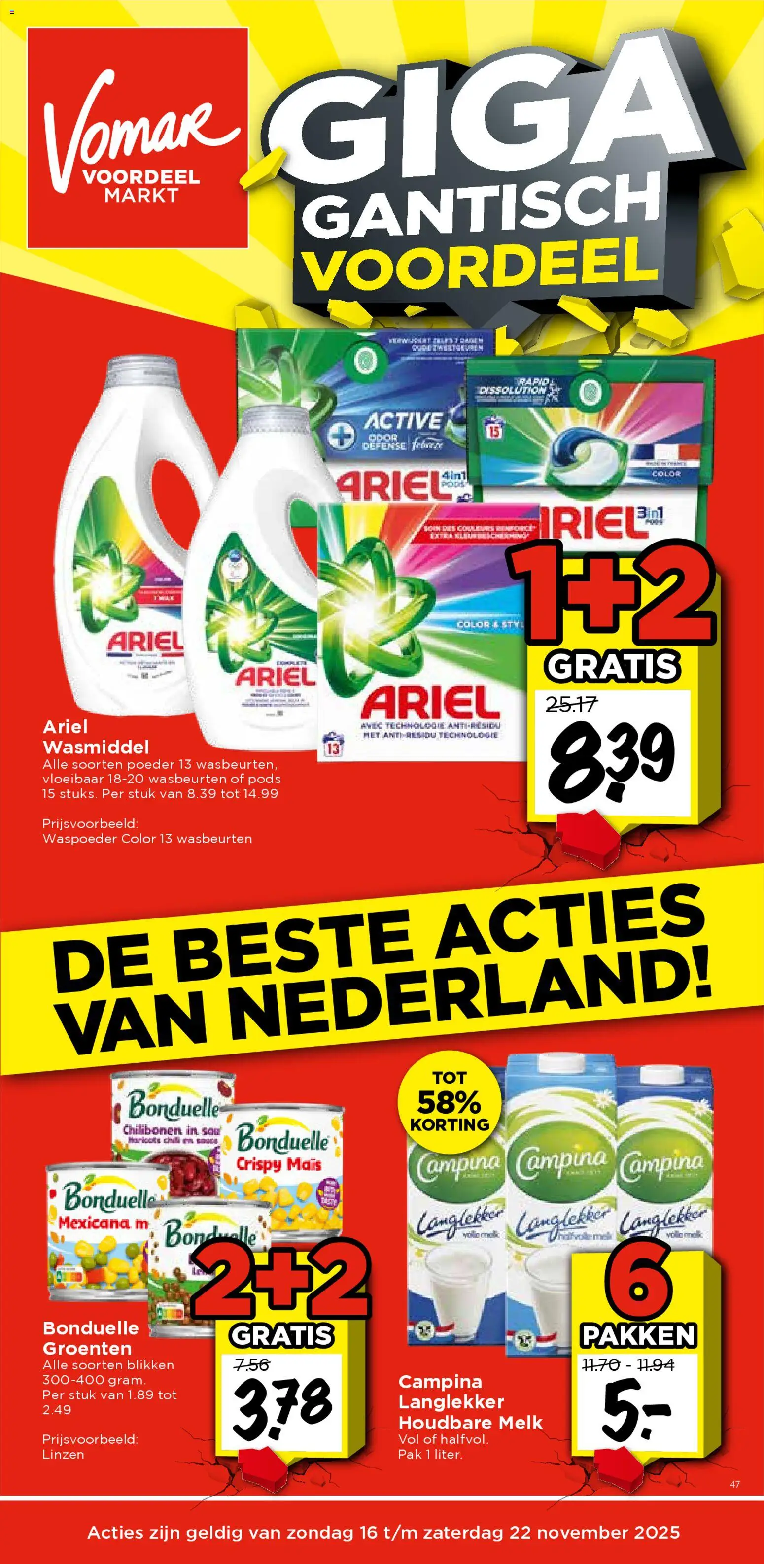 Voorbeeld van Folder van winkel Vomar geldig vanaf 16-11-2025