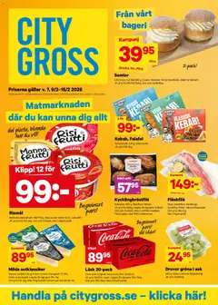 Förhandsgranska reklamblad Aktuella reklamblad City Gross från butik City Gross gäller från 09/02/2026