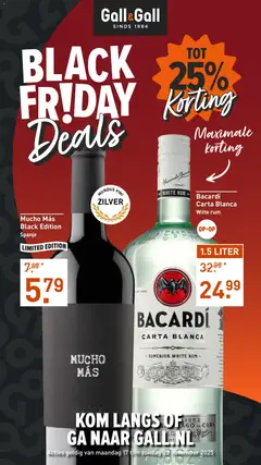 Voorbeeld van Black Friday van winkel Gall en Gall geldig vanaf 17-11-2025