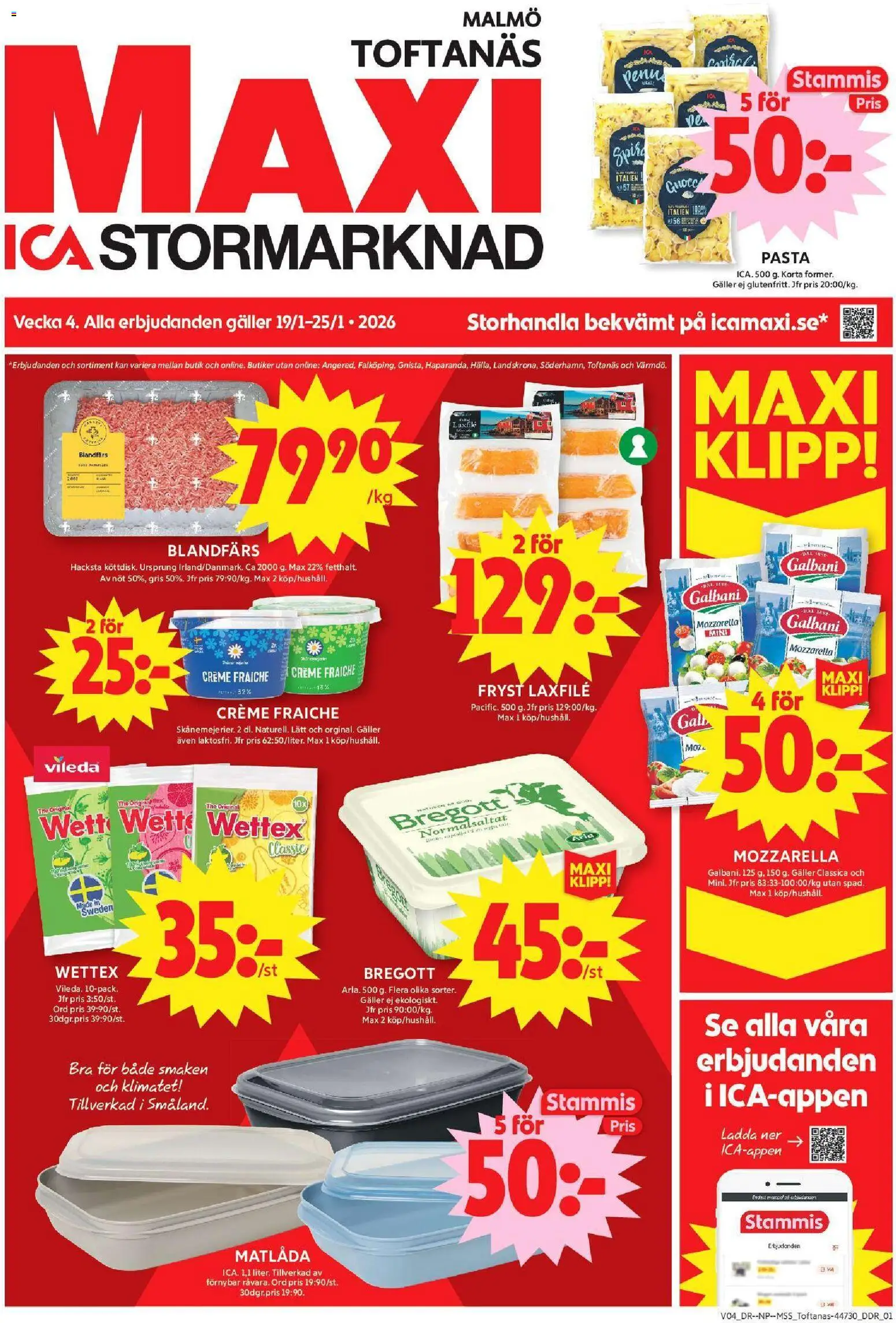 Förhandsgranska reklamblad Malmö från butik ICA Maxi gäller från 19/01/2026