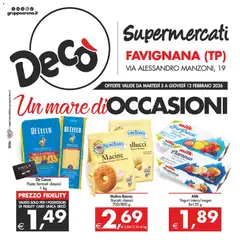 Anteprima dell'opuscolo Volantino Supermercati - Favignana dal negozio Decò valido da 03/02/2026