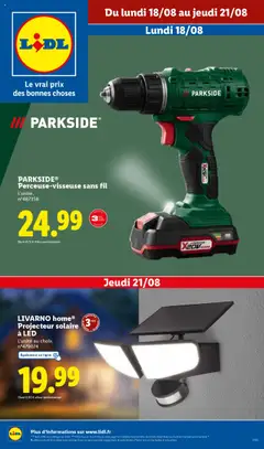 Prévisualisation de Catalogue les bonnes affaires de la semaine du magasin LIDL formulaire valide 18/08/2025