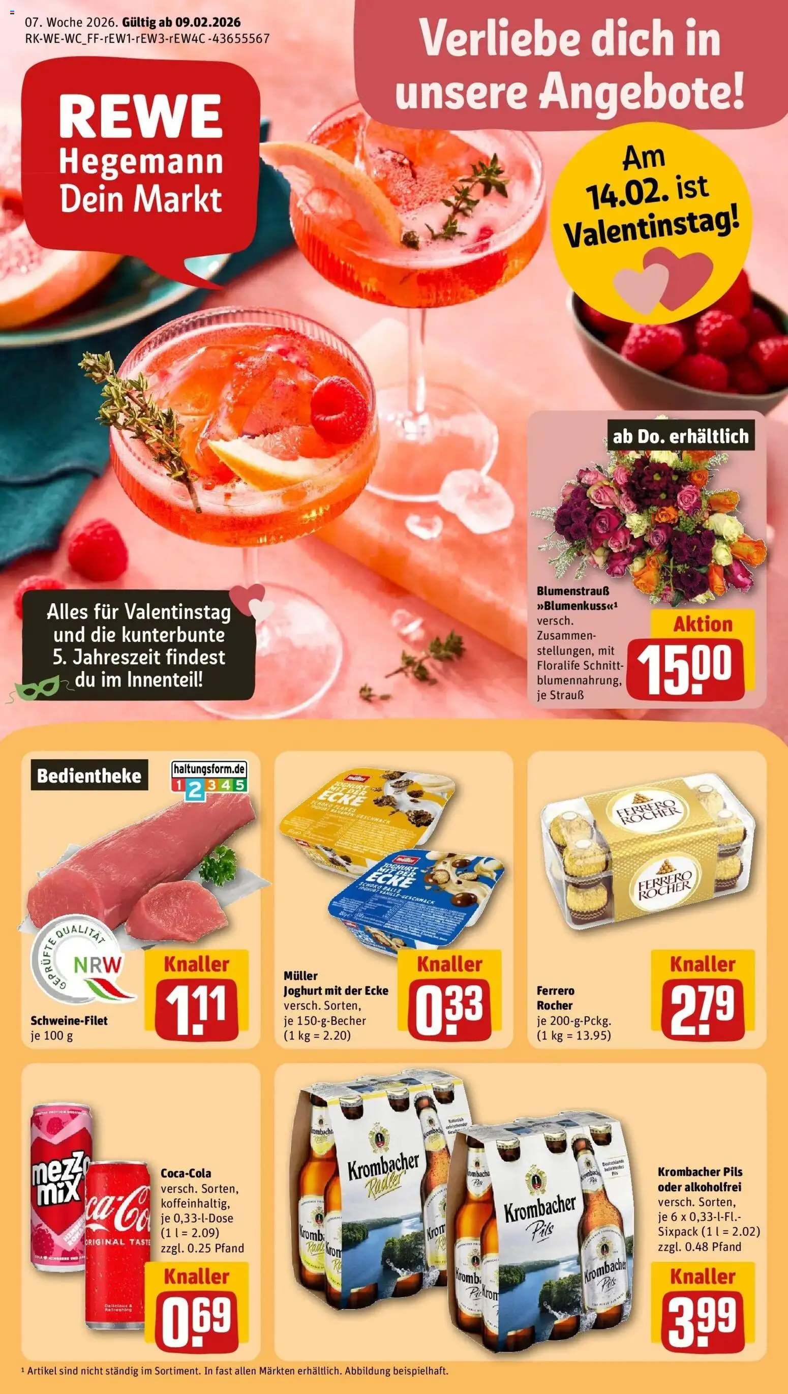 Vorschau von dem Prospekt des Geschäftes Rewe, gültig ab dem 09.02.2026