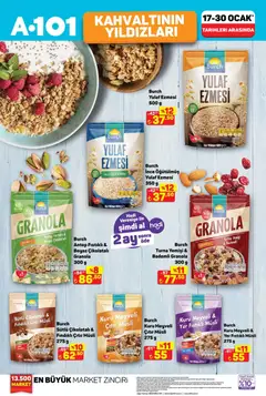 A101 Kahvaltının yıldızları 17.01.2026 - Broşürünün önizlemesi