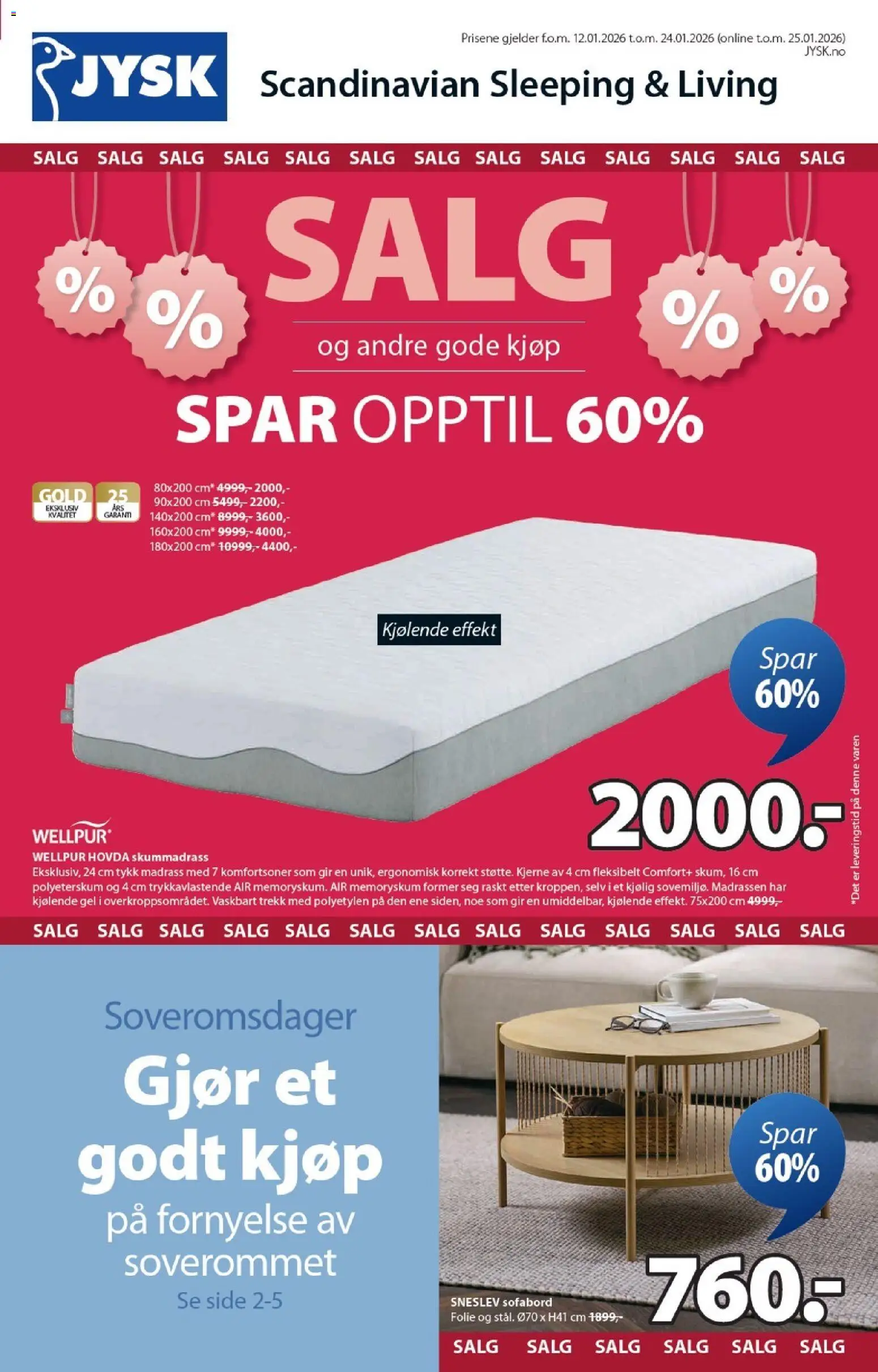 Forhåndsvis Kundeavis fra butikk JYSK gyldig fra 12/01/2026