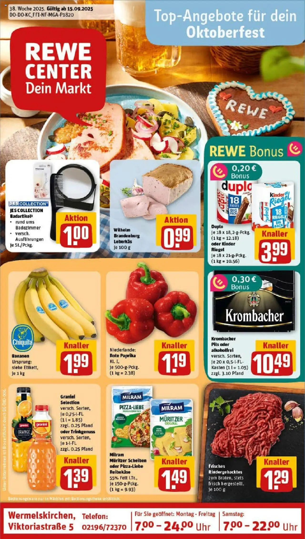 REWE Prospekt ab 14.09.2025 nächste Woche - Prospekt Wermelskirchen	