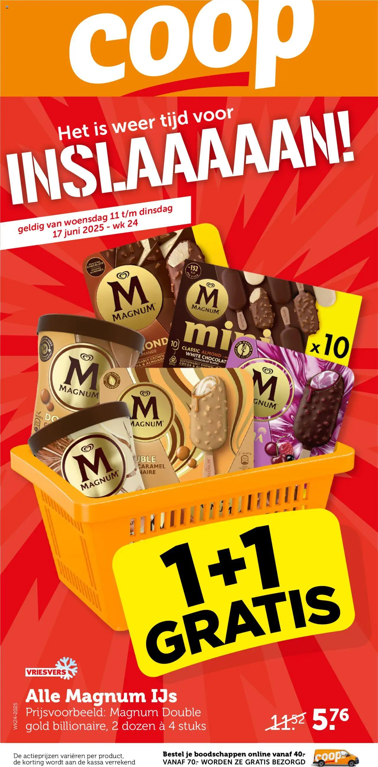 Coop shop Folder week 24 geldig vanaf 11-06-2025 - Paginanummer 1 - Ijs, Magnum, Magnum ijs