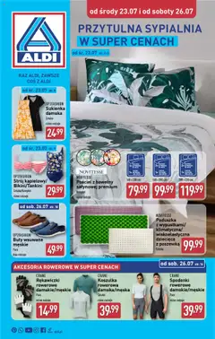 Pogląd gazetki "Hity od Środy i od Soboty" ze sklepu Aldi ważnej od 23.07.2025