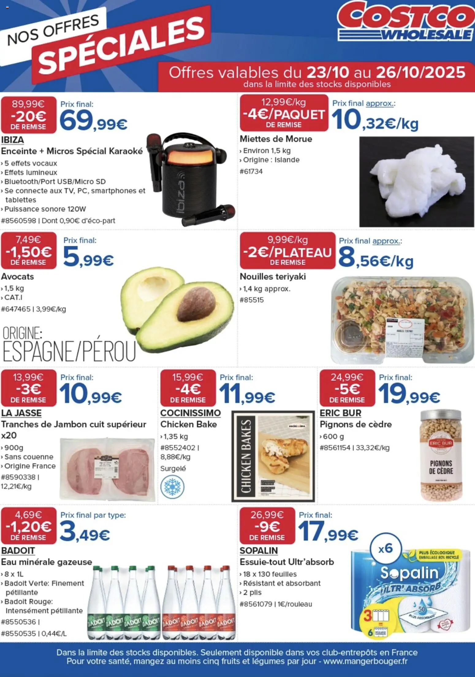 Nos offres spéciales de la boutique Costco valable du 23/10/2025 - Page numéro 1