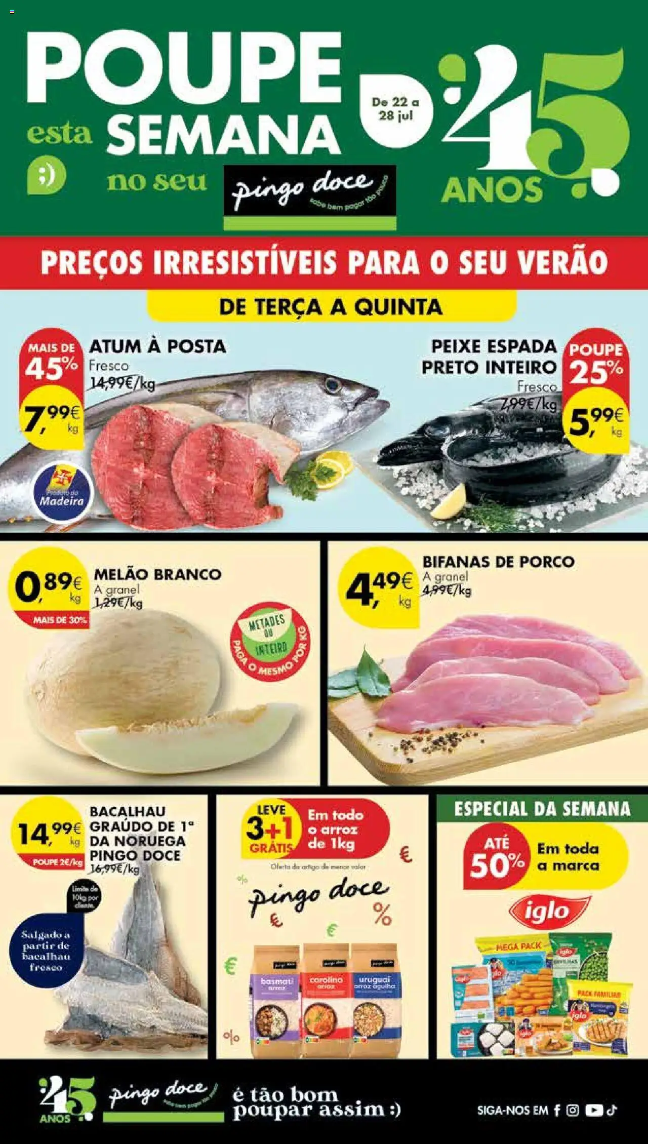 Pingo Doce Folheto de 22/07/2025 - catálogo esta semana - página 1