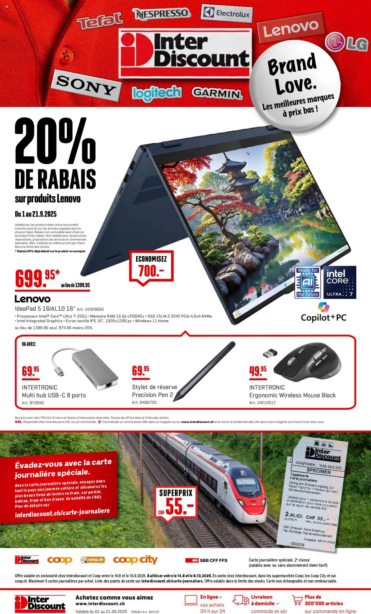 Interdiscount Aktionen FR ab 01.09.2025 - Seitennummer 1 - Lenovo, Sony