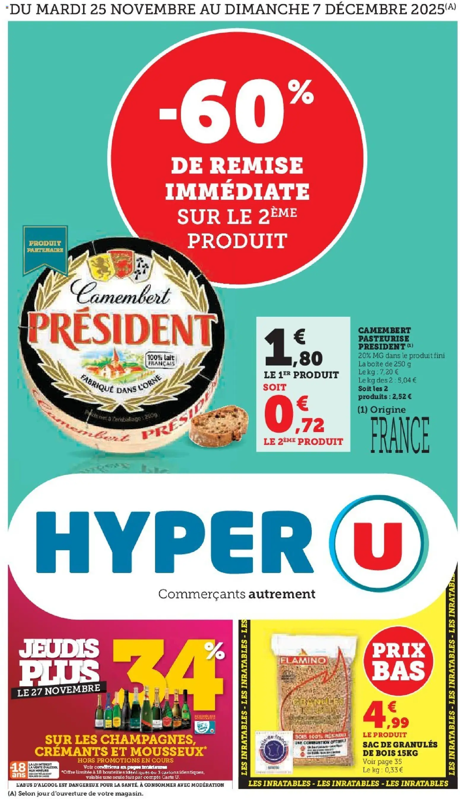 Prévisualisation de Les prix bas de la semaine du magasin Hyper U formulaire valide 25/11/2025