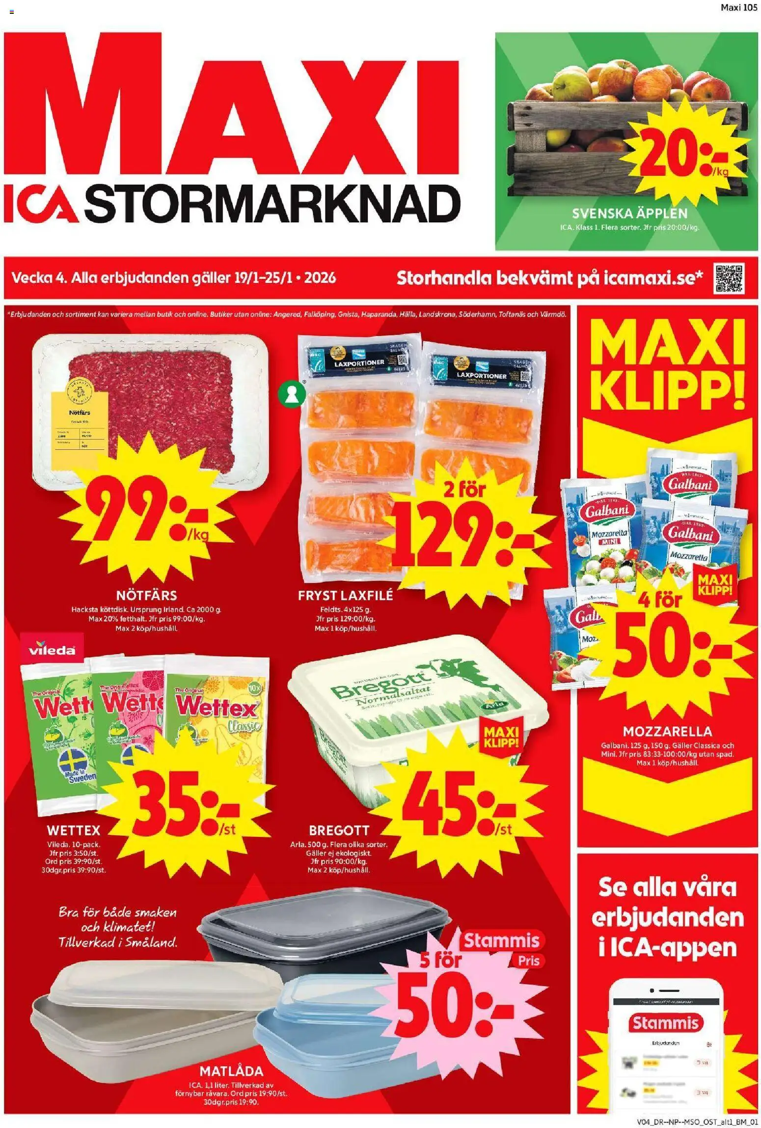 Förhandsgranska reklamblad Sollentuna från butik ICA Maxi gäller från 19/01/2026