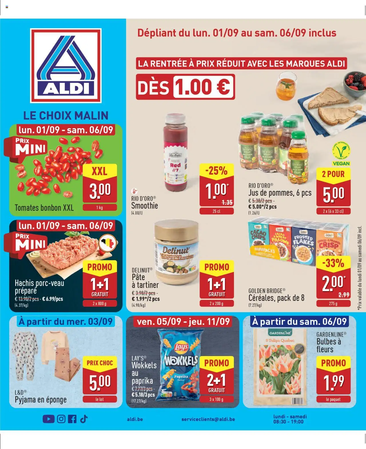 Aldi shop Folder de la semaine 36 geldig vanaf 01/09/2025 - Paginanummer 1