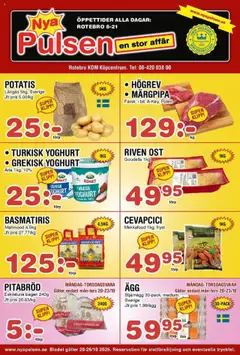 Förhandsgranska reklamblad Aktuella reklamblad Nya Pulsen från butik Nya Pulsen gäller från 20/10/2025